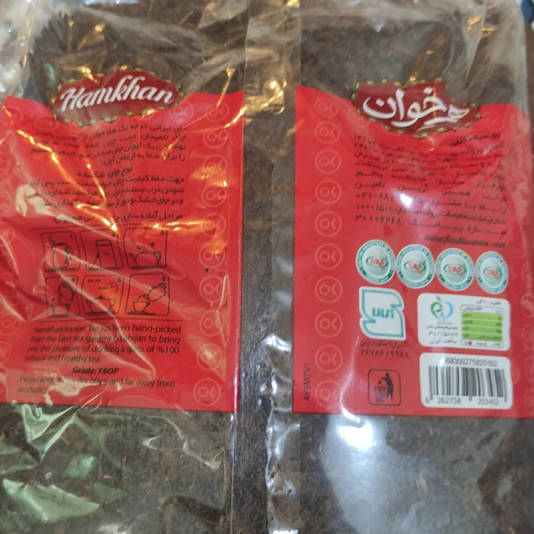 چای سیاه شکسته ایرانی همخوان وزن 500گرم موجوده