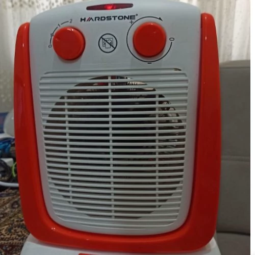بخاری برقی هیتر فوق العاده 2000وات چرخشی خارجی هارداستون سفید طوسی کد1