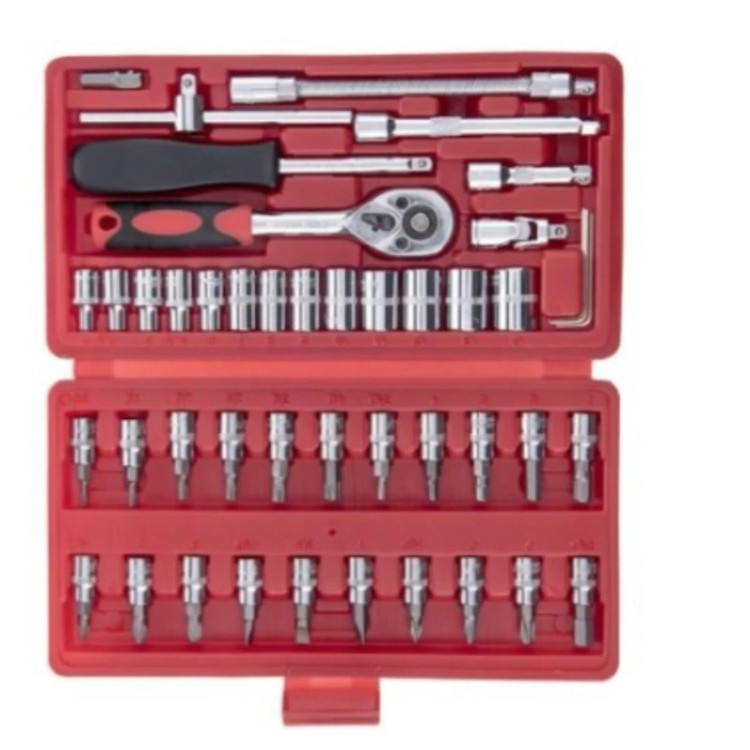 جعبه بکس وپیچ گوشتی موتور سیکلت مجموعه 46تایی کد5