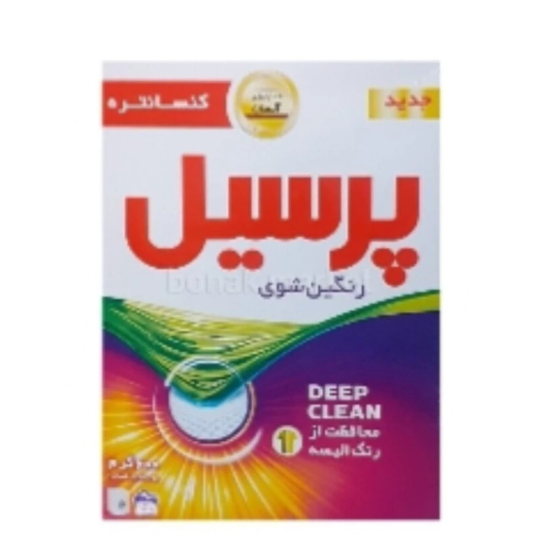 پودر ماشین لباسشویی رنگین شوی پرسیل وزن 600گرم موجود است