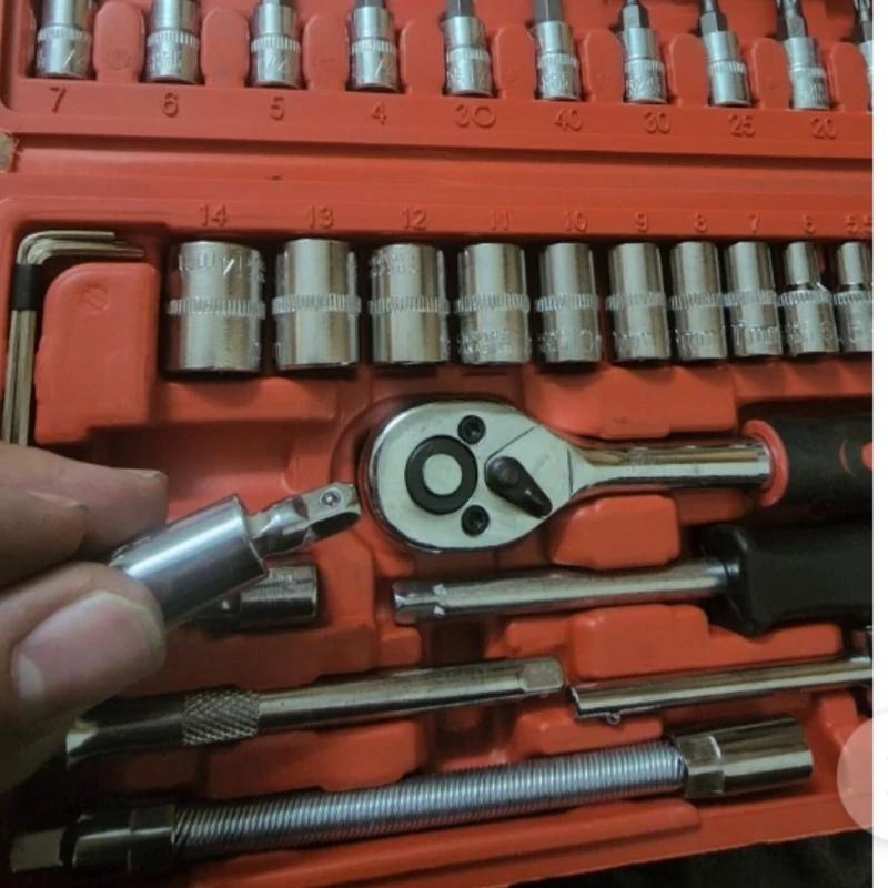 جعبه بکس وپیچ گوشتی موتور سیکلت مجموعه 46تایی کد2