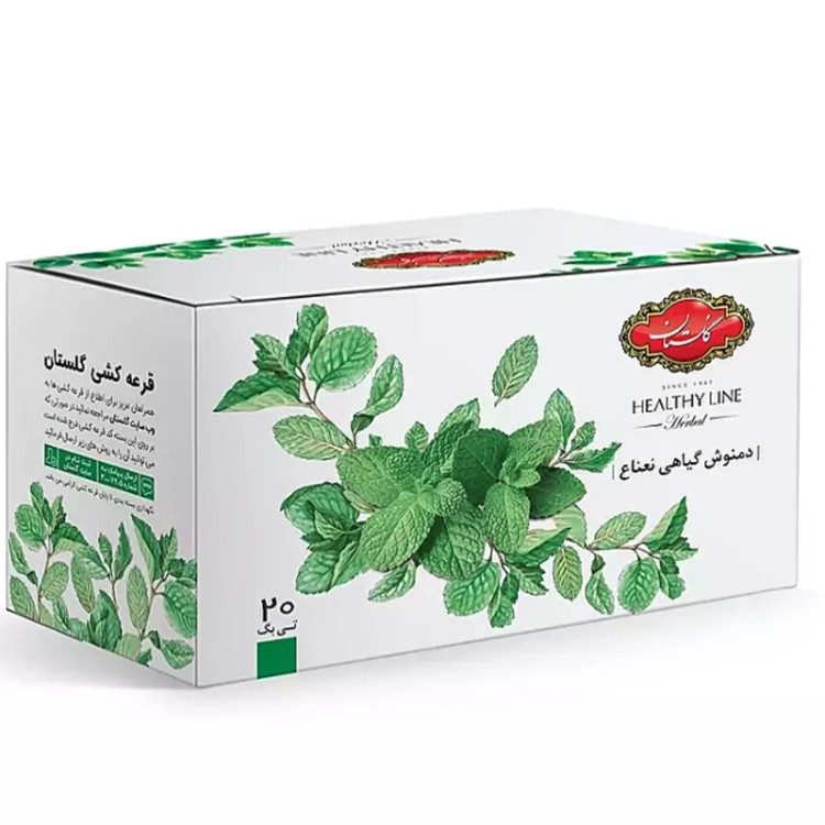 دمنوش کیسه ای نعناع گلستان بسته 20 عددی