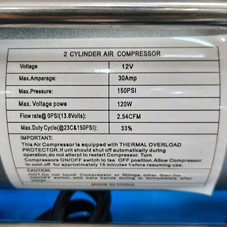 کمپرسور باد فندکی قوی خودرو دو سیلندر 2Cylinderair compressor4