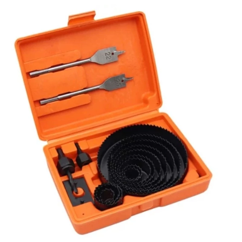 مته گردبر فلز چوب کد YP--MDF-018 سایز 19-127 میلیمتر مجموعه 18 موجوده