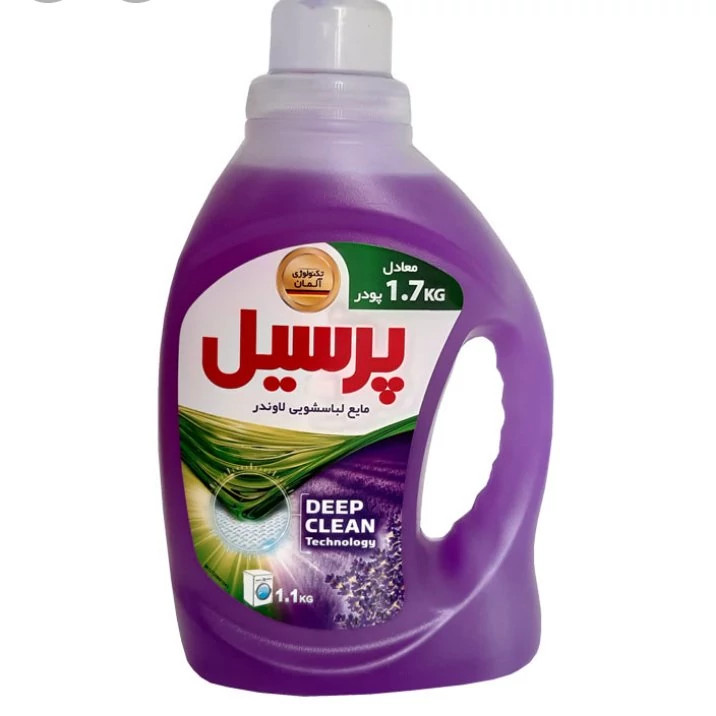 مایع ماشین لباسشویی صورتی پرسیل لاوندر 1. 1 کیلو ارسال رایگان